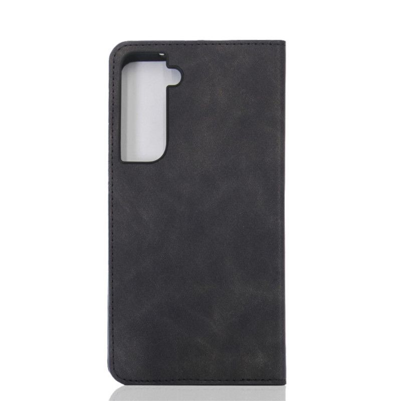 Flip Case Samsung Galaxy S21 5G Schwarz Hautberührung