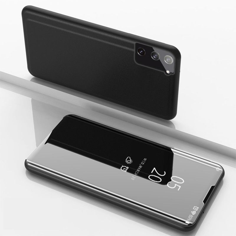 Flip Case Samsung Galaxy S21 5G Schwarz Spiegel