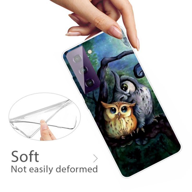 Hülle Samsung Galaxy S21 5G Eulenmalerei
