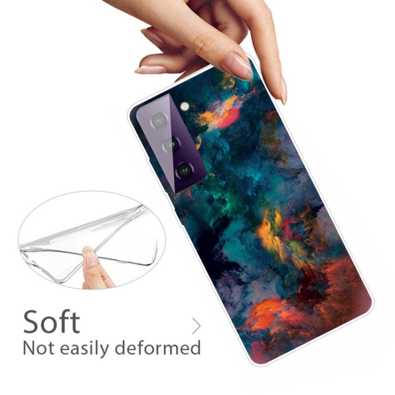 Hülle Samsung Galaxy S21 5G Farbige Wolken