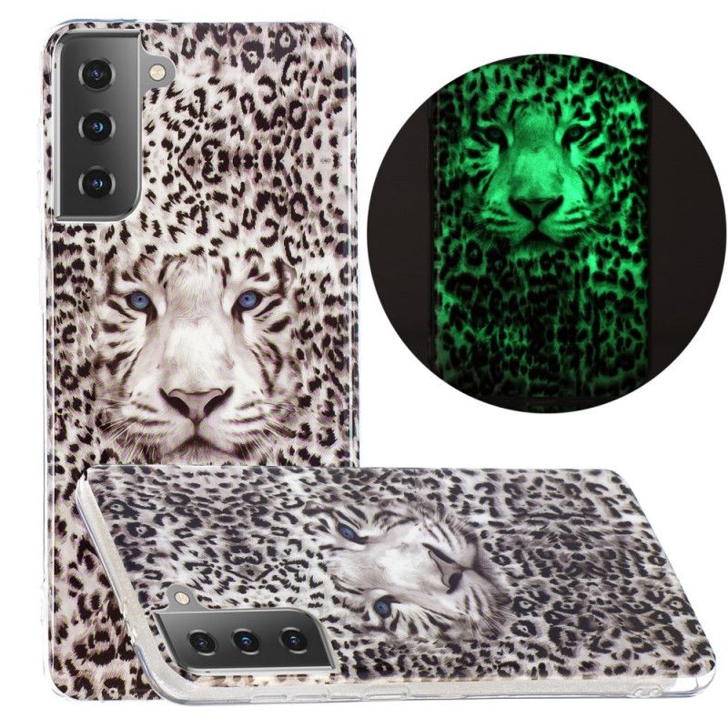 Hülle Samsung Galaxy S21 5G Fluoreszierender Leopard