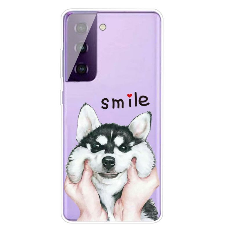 Hülle Samsung Galaxy S21 5G Handyhülle Lächeln Hund