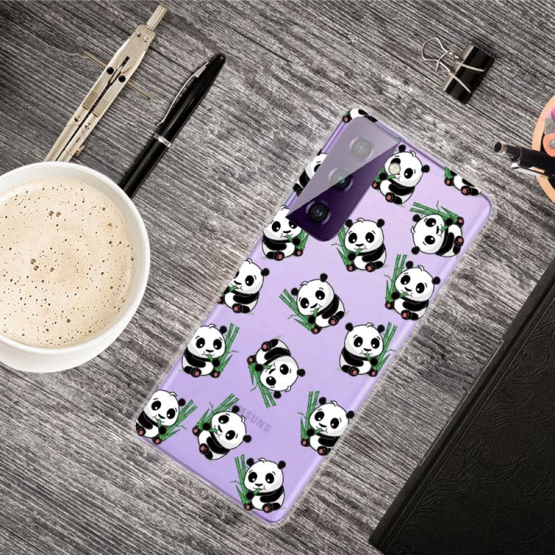 Hülle Samsung Galaxy S21 5G Kleine Pandas