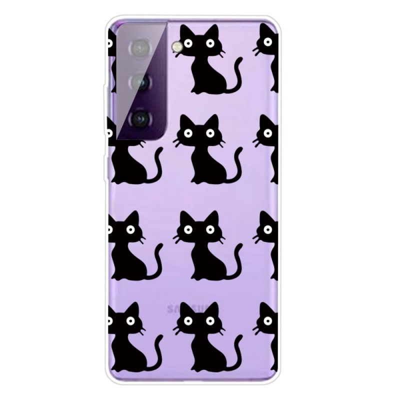 Hülle Samsung Galaxy S21 5G Mehrere Schwarze Katzen