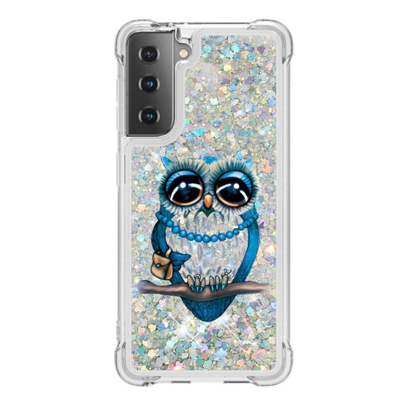 Hülle Samsung Galaxy S21 5G Miss Owl Glitter