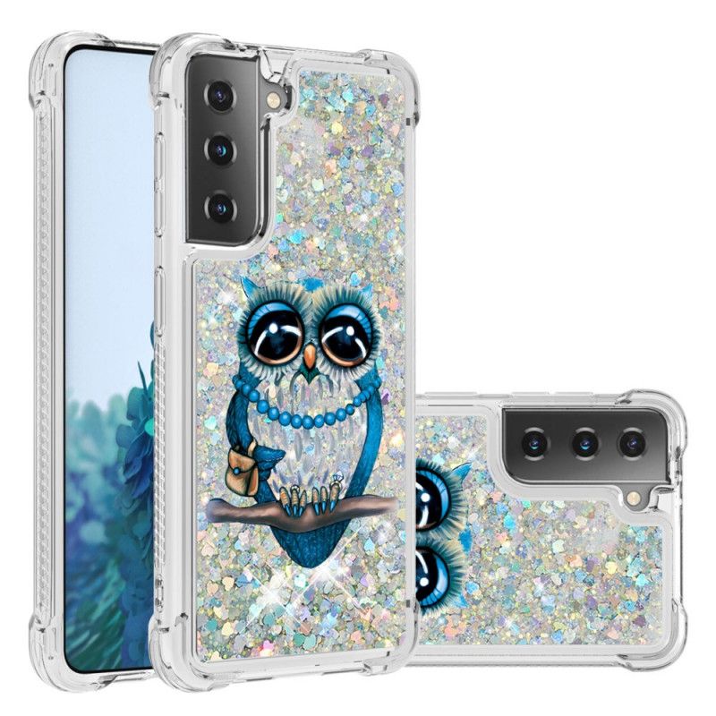 Hülle Samsung Galaxy S21 5G Miss Owl Glitter
