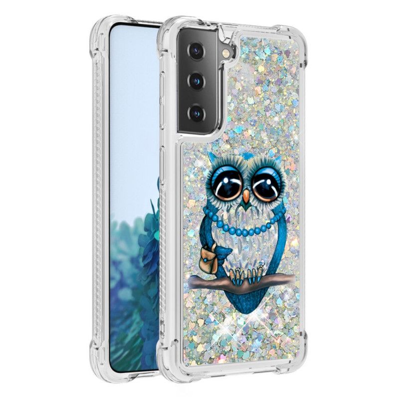 Hülle Samsung Galaxy S21 5G Miss Owl Glitter