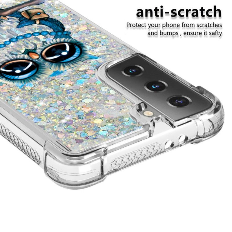 Hülle Samsung Galaxy S21 5G Miss Owl Glitter