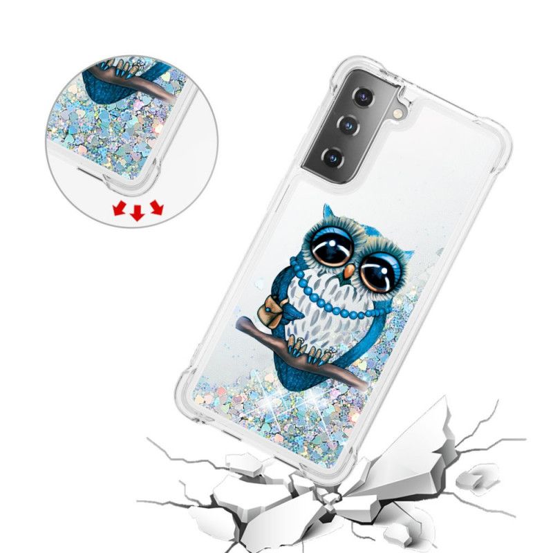 Hülle Samsung Galaxy S21 5G Miss Owl Glitter