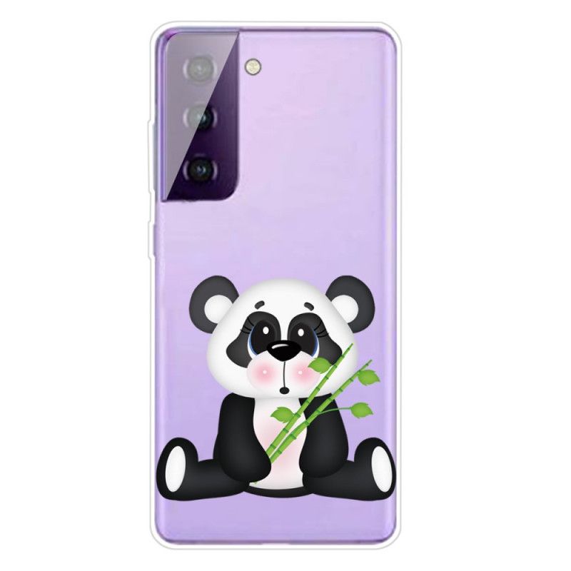 Hülle Samsung Galaxy S21 5G Transparenter Trauriger Panda