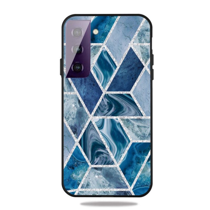 Hülle Samsung Galaxy S21 5G Weiß Marmorglitter