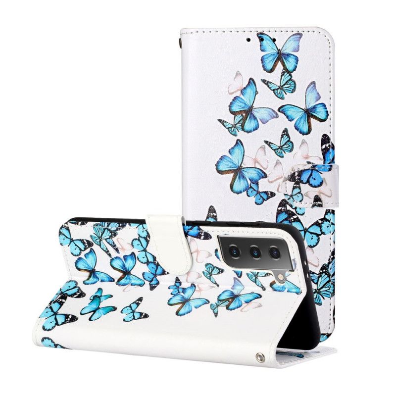 Lederhüllen Samsung Galaxy S21 5G Flug Der Tanga-Schmetterlinge