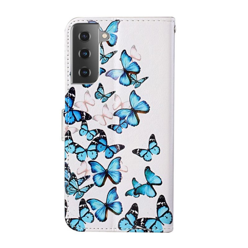 Lederhüllen Samsung Galaxy S21 5G Flug Der Tanga-Schmetterlinge