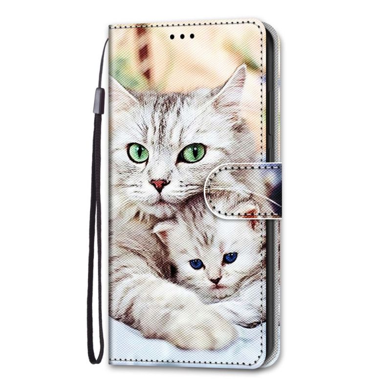 Lederhüllen Samsung Galaxy S21 5G Katzenfamilie