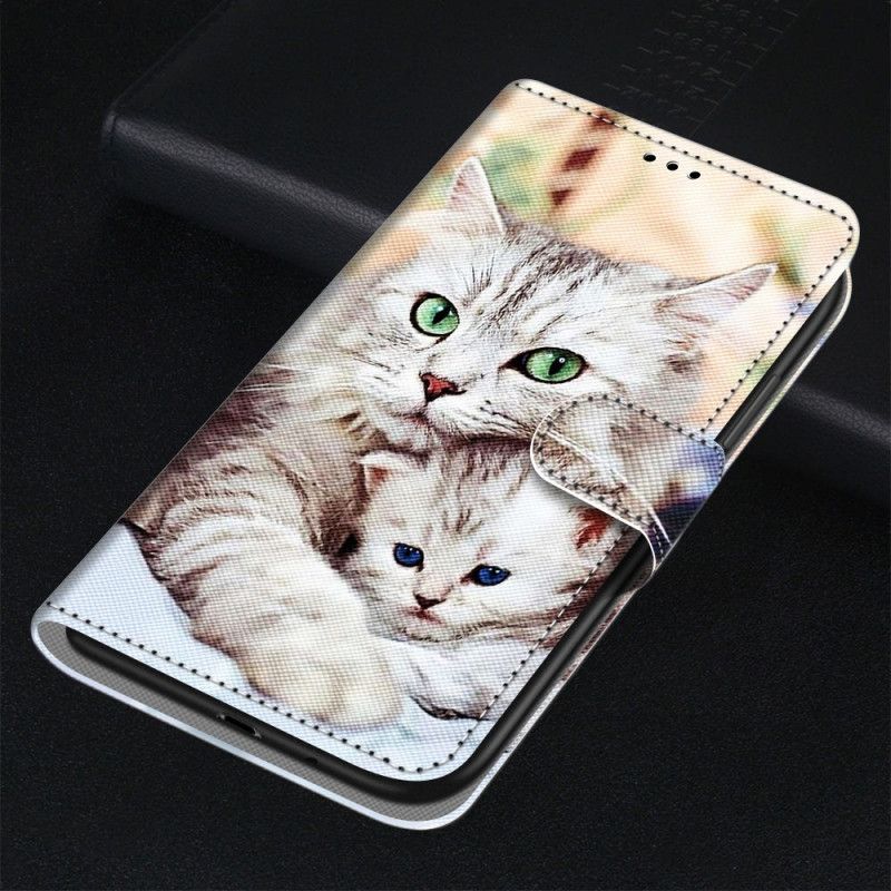 Lederhüllen Samsung Galaxy S21 5G Katzenfamilie