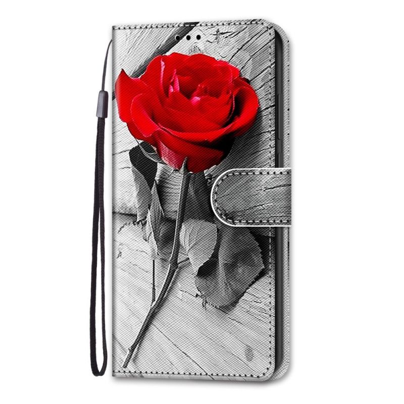 Lederhüllen Samsung Galaxy S21 5G Rot Blumenwunder