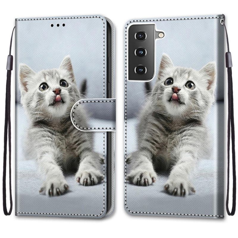 Lederhüllen Samsung Galaxy S21 5G Schwarz Die Schönsten Katzen