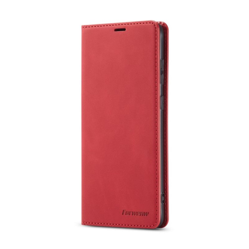Flip Case Xiaomi Redmi Note 9S / Note 9 Pro Schwarz Forwenw Ledereffekt