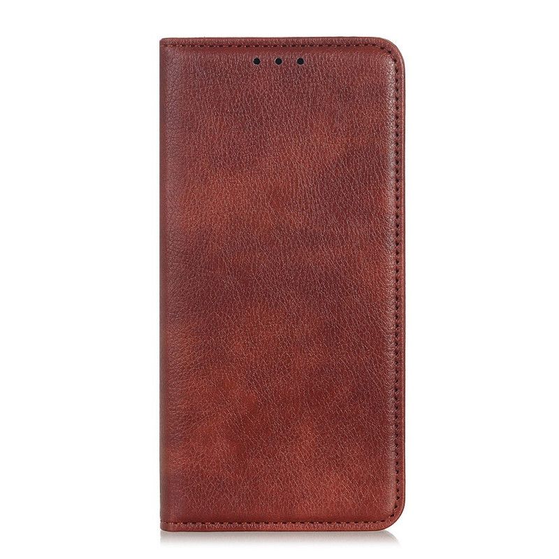 Flip Case Xiaomi Redmi Note 9S / Note 9 Pro Schwarz Handyhülle Elegantes Spaltleder