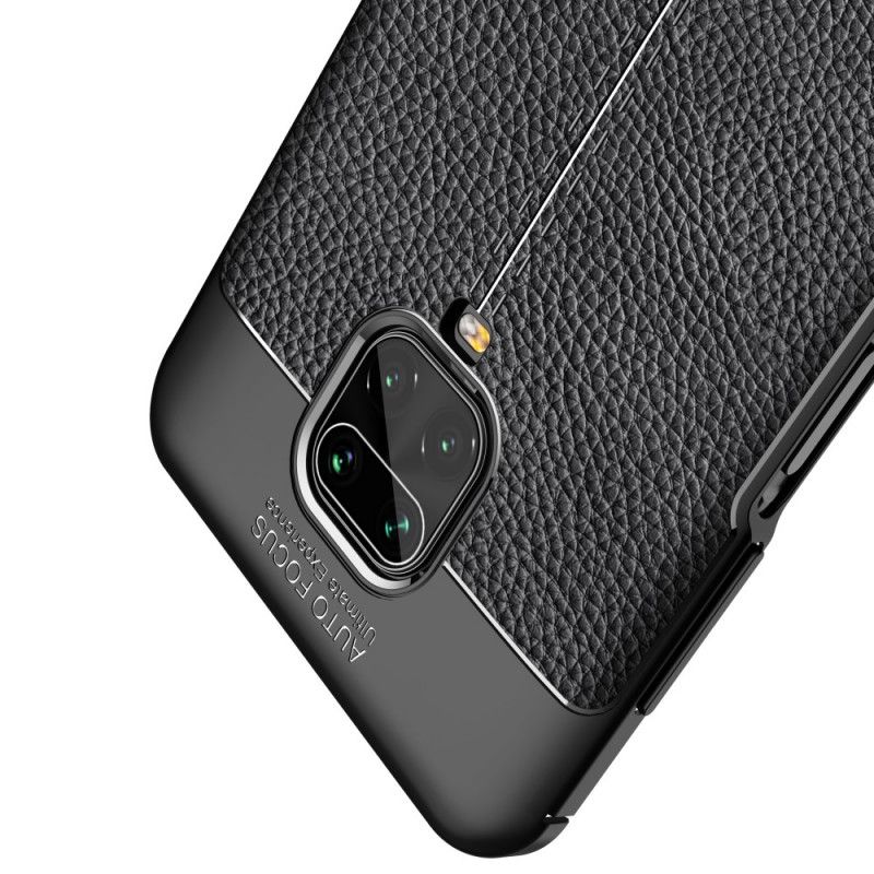 Hülle Für Xiaomi Redmi Note 9S / Note 9 Pro Schwarz Litschileder-Effekt