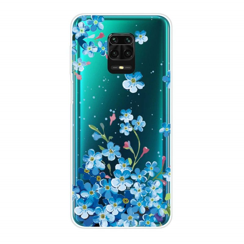 Hülle Xiaomi Redmi Note 9S / Note 9 Pro Blaue Blüten