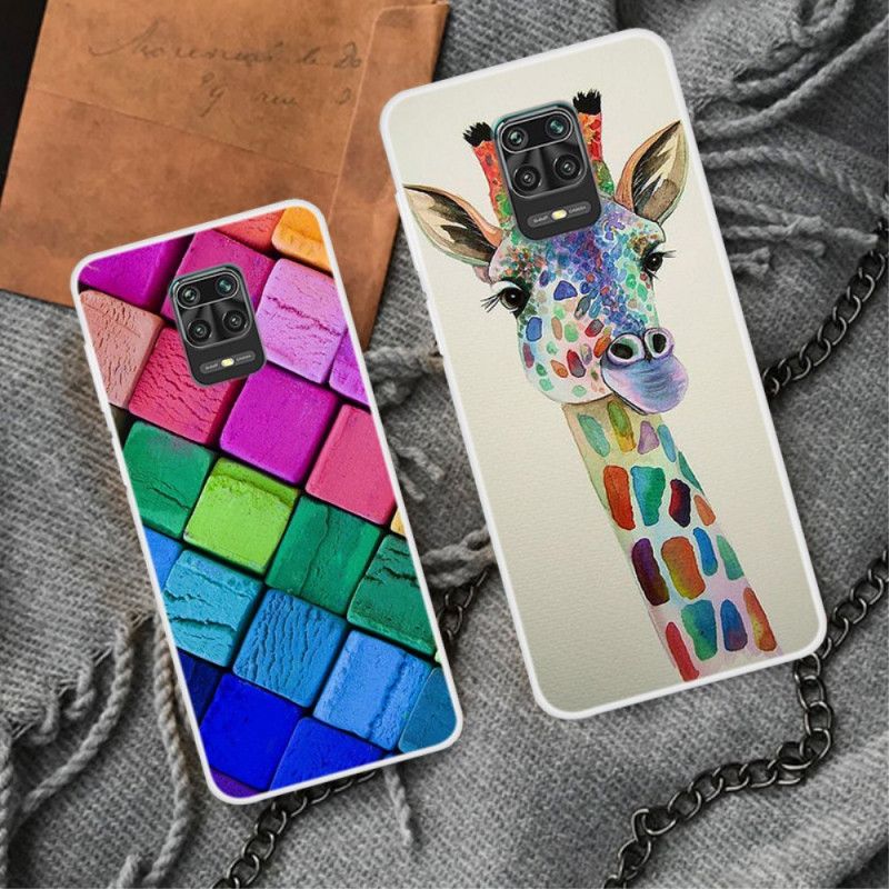 Hülle Xiaomi Redmi Note 9S / Note 9 Pro Bunte Giraffe