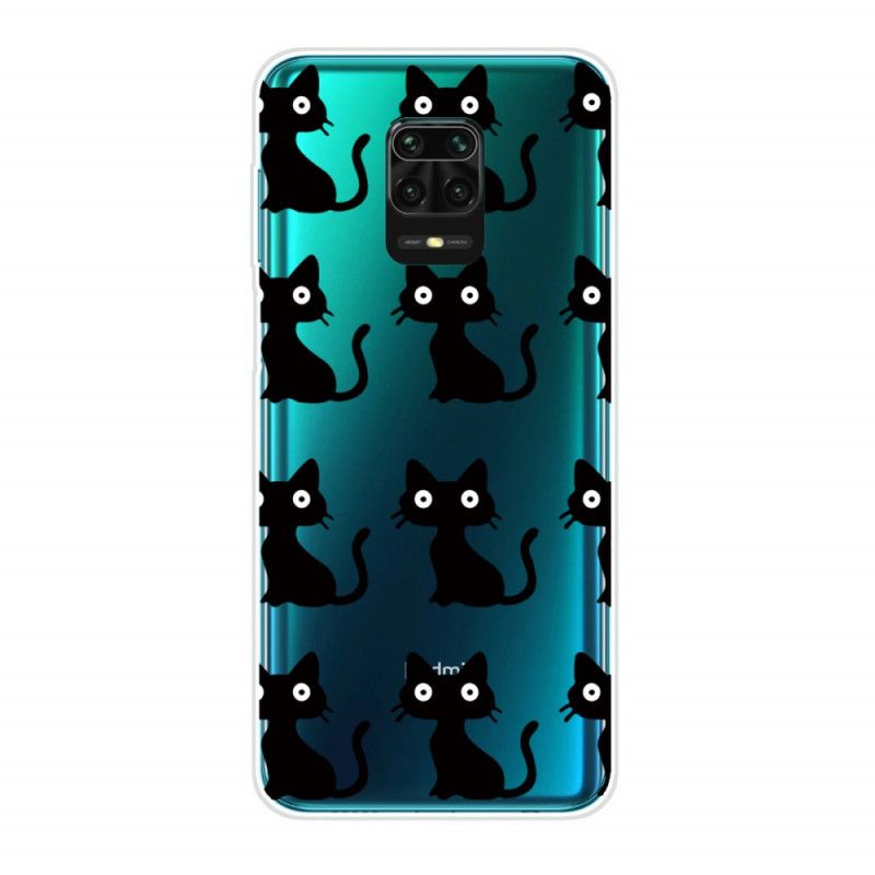 Hülle Xiaomi Redmi Note 9S / Note 9 Pro Mehrere Schwarze Katzen