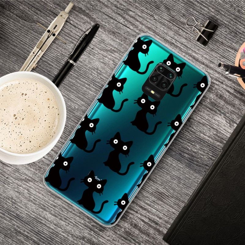 Hülle Xiaomi Redmi Note 9S / Note 9 Pro Mehrere Schwarze Katzen