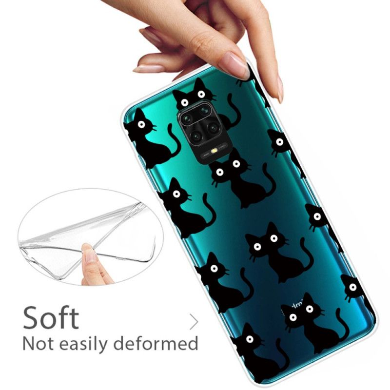 Hülle Xiaomi Redmi Note 9S / Note 9 Pro Mehrere Schwarze Katzen