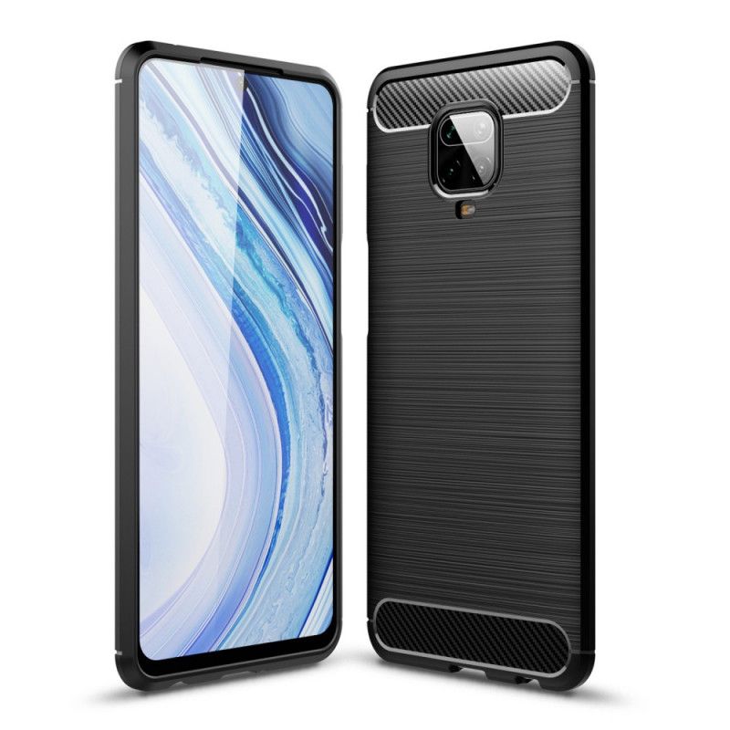 Hülle Xiaomi Redmi Note 9S / Note 9 Pro Schwarz Gebürstete Kohlefaser