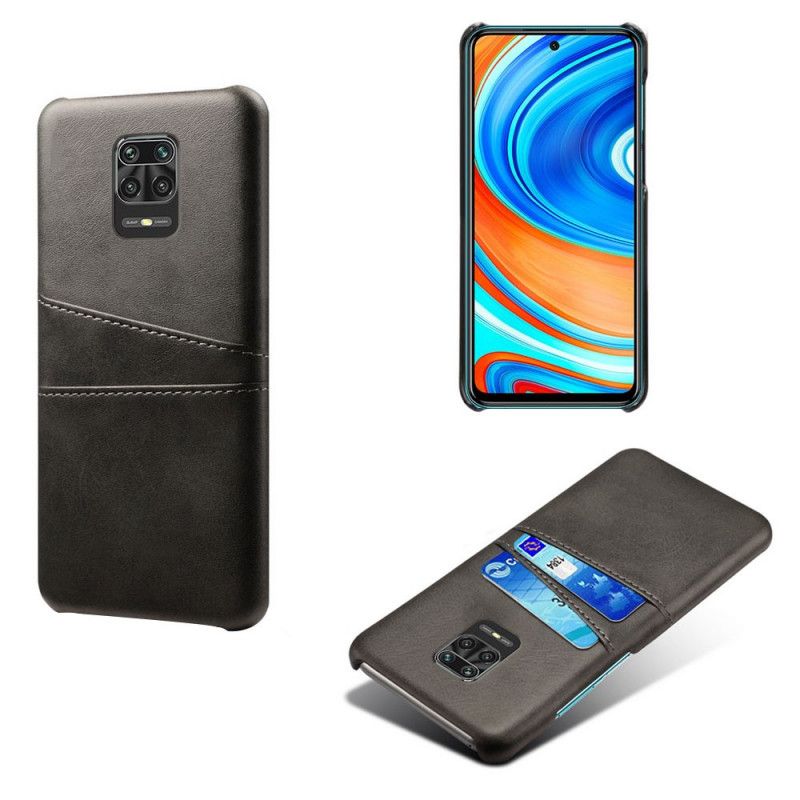 Hülle Xiaomi Redmi Note 9S / Note 9 Pro Schwarz Plus Kartenhalter