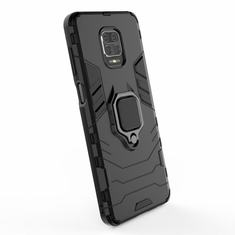 Hülle Xiaomi Redmi Note 9S / Note 9 Pro Schwarz Widerstandsfähiger Ring