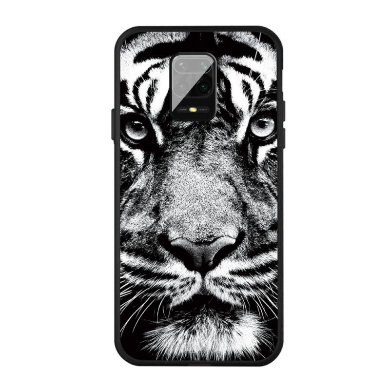 Hülle Xiaomi Redmi Note 9S / Note 9 Pro Schwarzweiss-Tiger