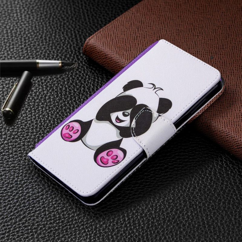 Lederhüllen Xiaomi Redmi Note 9S / Note 9 Pro Lustiger Panda