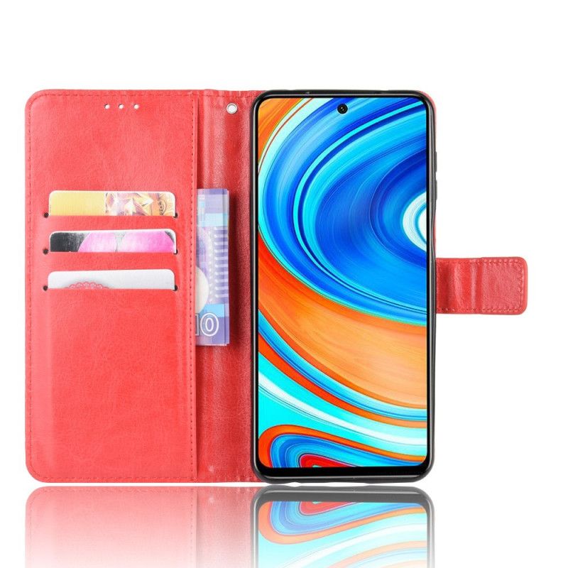 Lederhüllen Xiaomi Redmi Note 9S / Note 9 Pro Schwarz Auffälliges Kunstleder