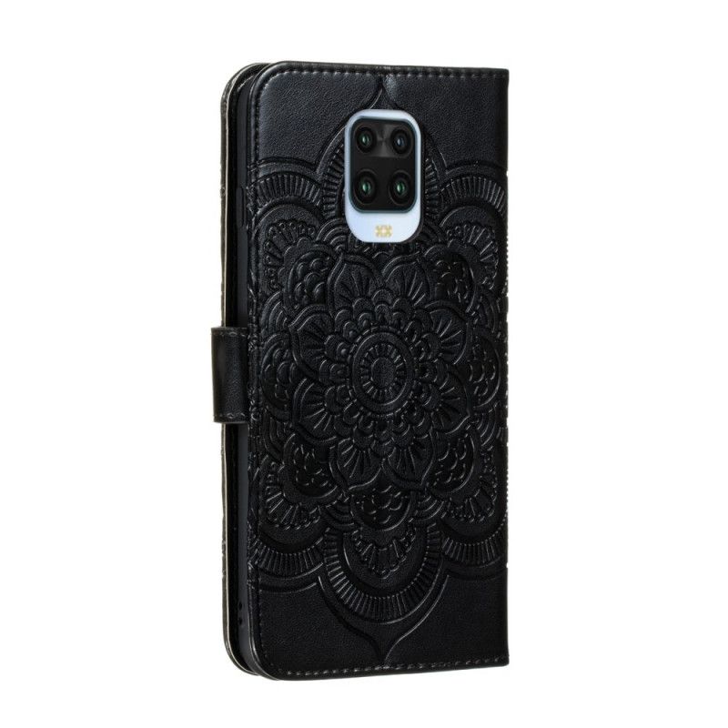 Lederhüllen Xiaomi Redmi Note 9S / Note 9 Pro Schwarz Volles Mandala