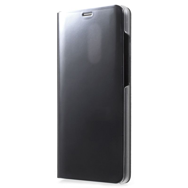 Ansichtsabdeckung Xiaomi Redmi 5 Schwarz Spiegel Und Ledereffekt
