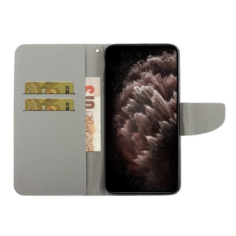 Flip Case Für Poco M4 Pro 5G Schmetterling Und Lotus