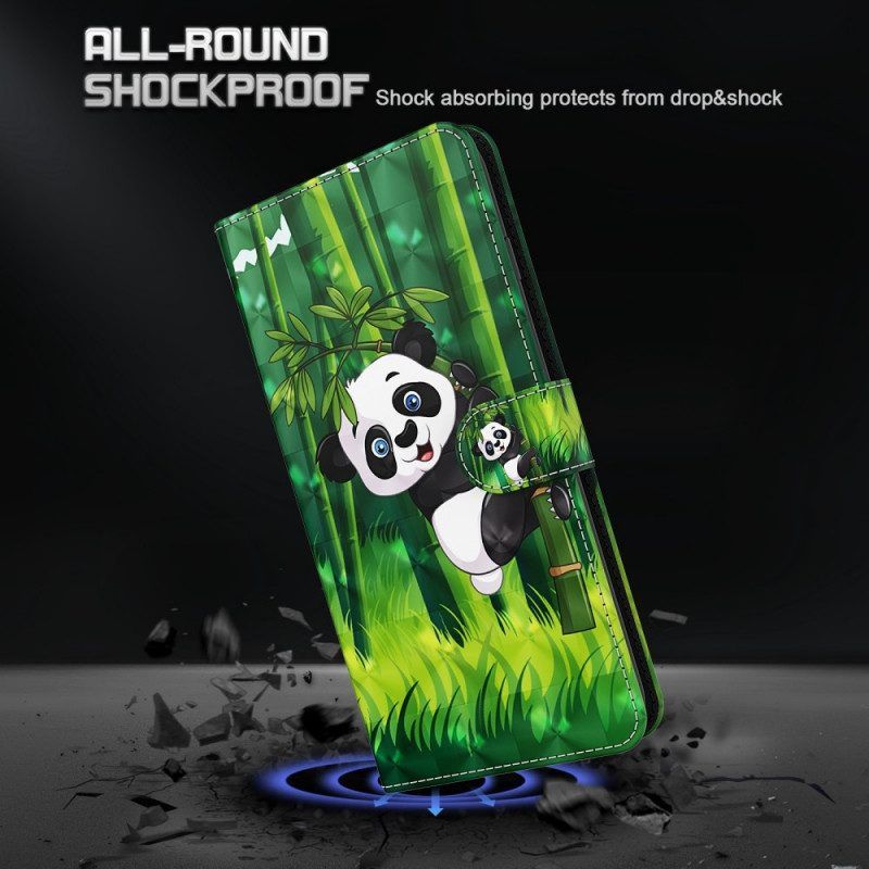 Lederhüllen Für Poco M4 Pro 5G Panda Und Bambus