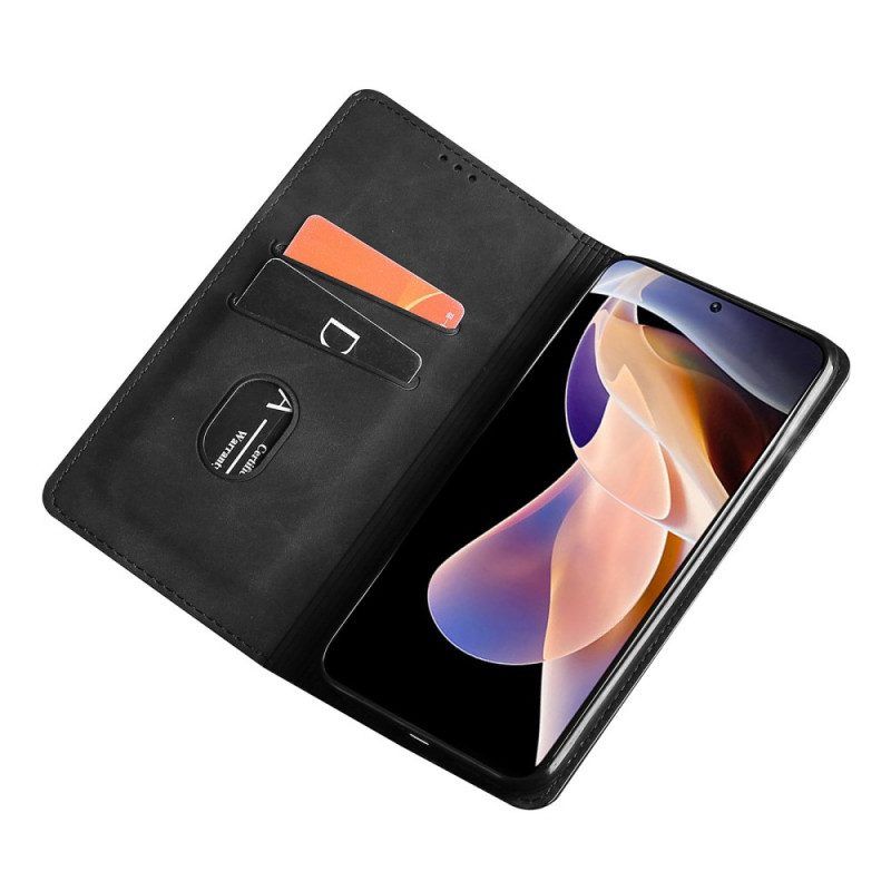 Schutzhülle Für Poco M4 Pro 5G Flip Case Skin-touch-ledereffekt