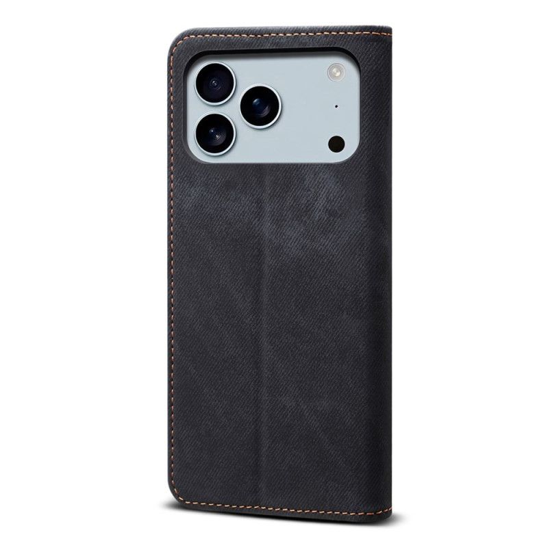 Flip Case iPhone 17 Pro Handyhülle Denim-gewebe