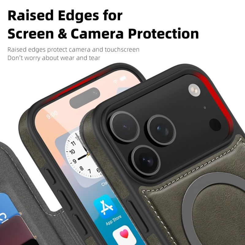 Flip Case iPhone 17 Pro Handyhülle Magsafe-kompatibler Rfid-kartenhalter