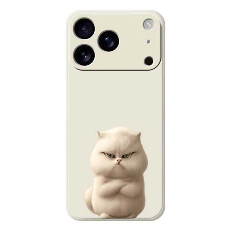 Hülle iPhone 17 Pro Flüssigsilikon-wütende Katze