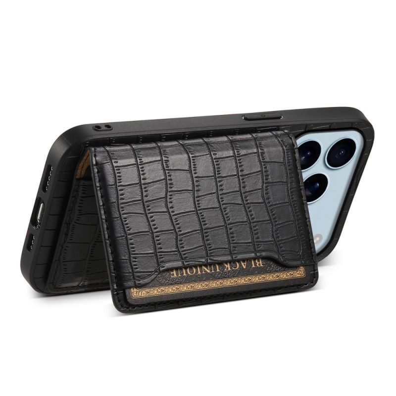 Hülle iPhone 17 Pro Handyhülle Kartenetui In Krokodiloptik