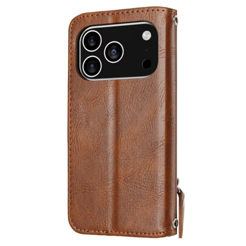 Lederhüllen Für iPhone 17 Pro Retro-riemendesign