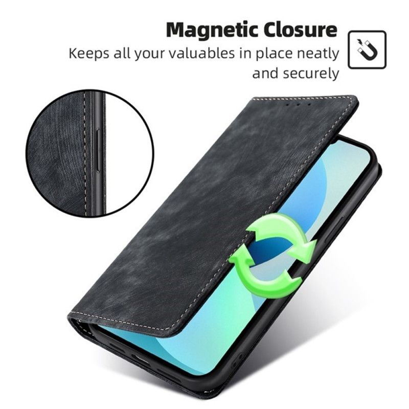 Flip Case Xiaomi Redmi Note 14 Pro 4g Rfid-geldbörse In Wildlederoptik