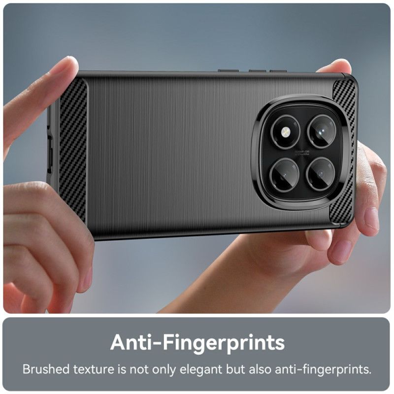 Hülle Für Xiaomi Redmi Note 14 Pro 4g Gebürstete Kohlefaser