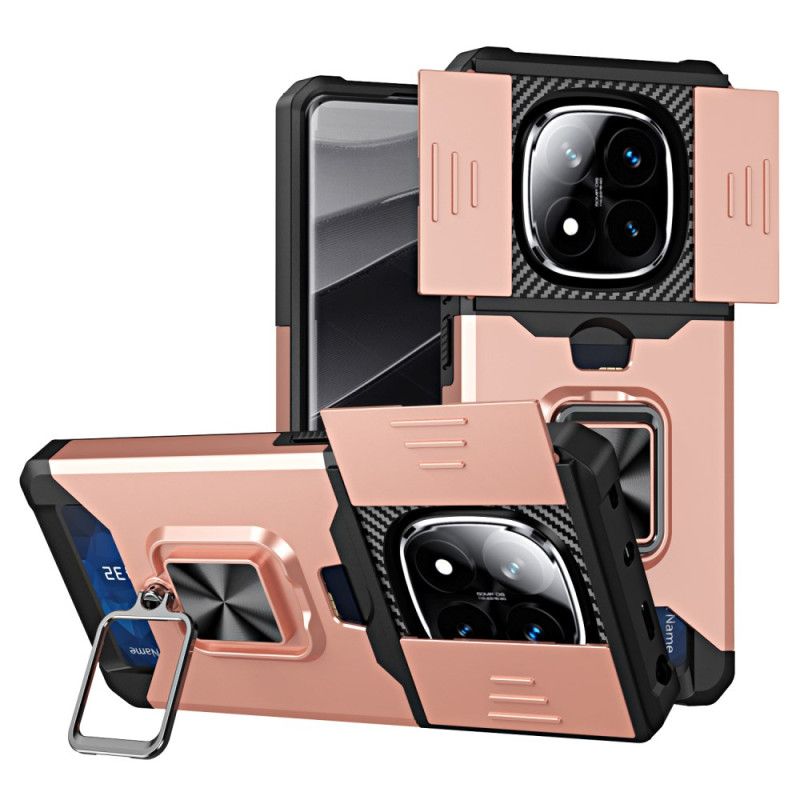 Hülle Für Xiaomi Redmi Note 14 Pro 4g Linsenschutz Und Kartenhalter