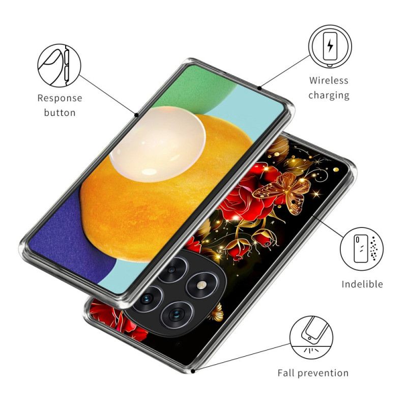 Hülle Für Xiaomi Redmi Note 14 Pro 4g Schmetterlinge Und Rosen