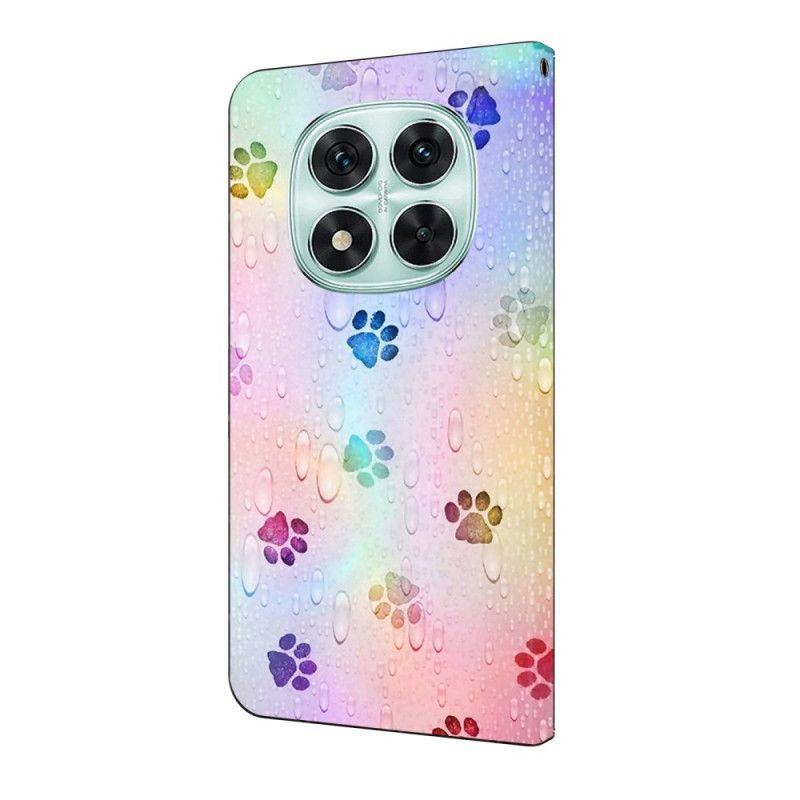 Lederhüllen Für Xiaomi Redmi Note 14 Pro 4g Katzenpfotenabdrücke